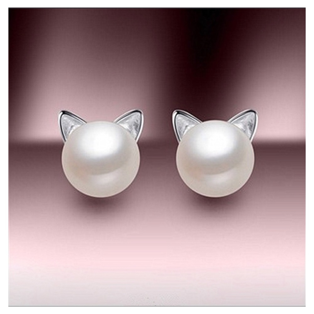 🆕Too Cute! Cat Ear Pearl Earrings